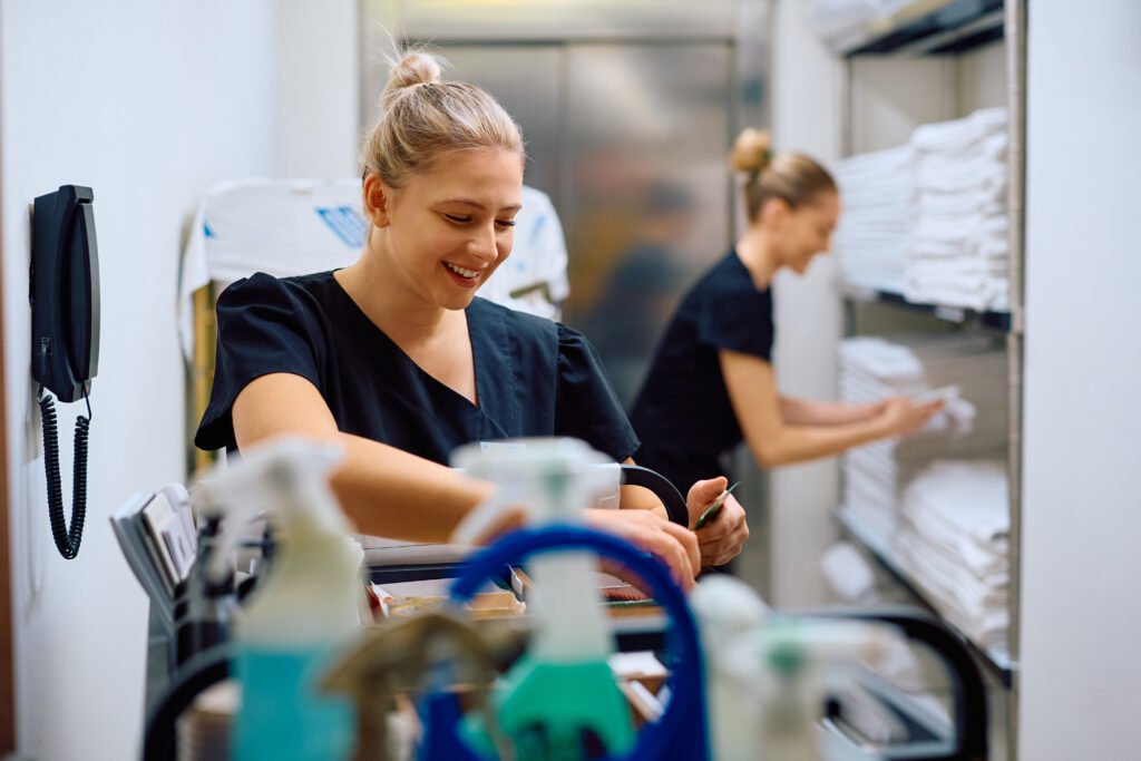 heureuse-femme-de-menage-d-une-grande-entreprise